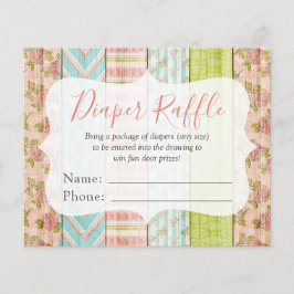 Windeln Raffle Shabby Rose Kinderdusche Eintrittsk Flyer
