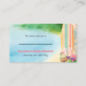 Windeln-Raffle-Surfbretter auf der Beach-Baby-Dusc Begleitkarte (Rückseite)