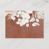 Windeln Raffle Terracotta Floral Baby Shocktail Ti Begleitkarte (Rückseite)