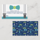 Windeln-Raffle-Ticket, Bow-Krawatte-Kinderdusche Visitenkarte (Vorne/Hinten)