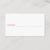 Windeln Raffle Ticket Elephant Babydusche, rosa Begleitkarte (Rückseite)