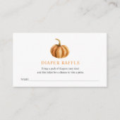 Windeln-Raffle-Ticket für Babydusche Begleitkarte (Vorderseite)