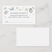 Windeln-Raffle-Ticket für Babydusche Begleitkarte (Vorne/Hinten)