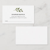 Windeln-Raffle-Ticket für Babydusche Begleitkarte (Vorne/Hinten)