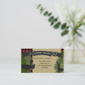 Windeln-Raffle-Ticket-Lumberjack-Hirschjäger Begleitkarte (Stehend Vorderseite)