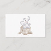 Windeln Raffle Ticket Modern Baby Elephant Begleitkarte (Rückseite)