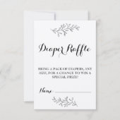 Windeln Raffle Ticket rustikale Kraft Baby Dusche Einladung (Vorderseite)