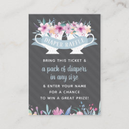Windeln-Raffle-Ticket, Tee-Party-Kinderdusche Visitenkarte