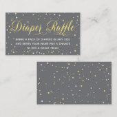 Windeln Raffle Ticket, Twinkle Little Star Begleitkarte (Vorne/Hinten)