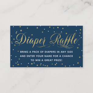 Windeln Raffle Ticket, Twinkle Little Star Begleitkarte