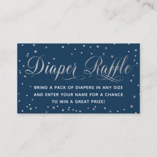 Windeln Raffle Ticket, Twinkle Little Star Begleitkarte