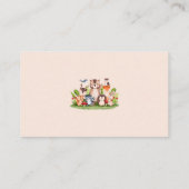 Windeln Raffle Tickets Landtiere Grünflächen Begleitkarte (Rückseite)