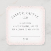 Windeln Raffle Twinkle Little Star Baby Dusche Pin Begleitkarte (Rückseite)