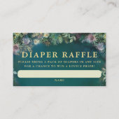 Windeln Raffle Verzauberte Rose Wald Woodland Baby Begleitkarte (Vorderseite)