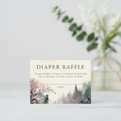 Windeln Raffle Verzauberte Waldbrände Begleitkarte (Stehend Vorderseite)