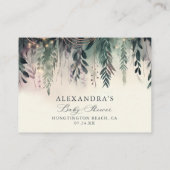 Windeln Raffle Verzauberte Waldbrände Begleitkarte (Rückseite)