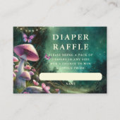 Windeln Raffle verzauberte Wälder Rosa Pilze Begleitkarte (Vorderseite)