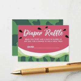Windeln Raffle Watermelon Summer Baby Dusche Begleitkarte