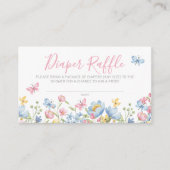 Windeln Raffle Wildblume Kinderdusche Begleitkarte (Vorderseite)