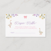 Windeln Raffle Wildblumen Gänsedusche Begleitkarte (Vorderseite)