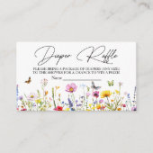Windeln Raffle Wildblumen Schmetterlinge Kinderdus Begleitkarte (Vorderseite)