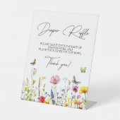 Windeln Raffle Wildblumen Schmetterlinge Kinderdus Sockelschild (Vorderseite)