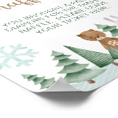 Windeln Raffle Winter Snowflake Woodland Poster (Ecke)