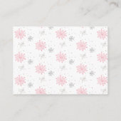 Windeln Raffle Winter Woodland Girls Baby Dusche Begleitkarte (Rückseite)