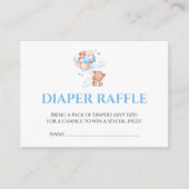 Windeln Raffle wir können frühzeitig warten Blue B Begleitkarte (Vorderseite)