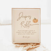 Windeln-Raffle-Zeichen, Fall Pumpkin Baby-Dusche Poster