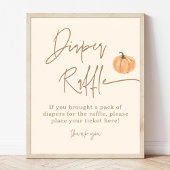 Windeln-Raffle-Zeichen, Fall Pumpkin Baby-Dusche Poster