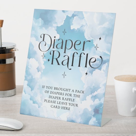 Windeln RaffleHeaven Sent Baby Dusche Sockelschild (In Situ)