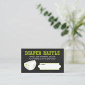 Windeln Raffles Tickets / Chalkboard neutral grün Begleitkarte (Stehend Vorderseite)
