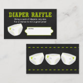 Windeln Raffles Tickets / Chalkboard neutral grün Begleitkarte (Vorne/Hinten)