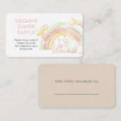 Windeln Rainbow und Stars Baby Dusche Begleitkarte (Vorne/Hinten)