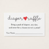 Windeln Red Heart Babydusche (Vorderseite)