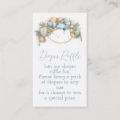 Windeln Regenbogen Luftballon Babydusche Begleitkarte (Vorderseite)