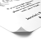 Windeln Silver Glitzer Babydusche Poster (Ecke)