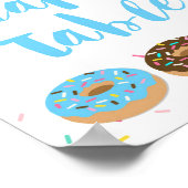 Windeln Tafelschild Blue Donut Sprinkle Duschgel S Poster (Ecke)