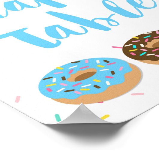 Windeln Tafelschild Blue Donut Sprinkle Duschgel S Poster (Ecke)