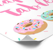 Windeln Tafelschild - Pink Donut Baby Duschzeichen Poster (Ecke)