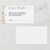 Windeln-Umschließungskarten Ein wenig Wildblume Begleitkarte (Vorne/Hinten)