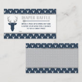 Windeln, Waldhirsche, Marine, Grau Begleitkarte (Vorne/Hinten)