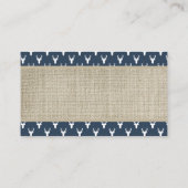 Windeln, Waldhirsche, Navy Blue, Burlap Begleitkarte (Rückseite)