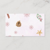 Windeln Weihnachtsweihnachtskekse Begleitkarte (Rückseite)