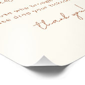 Windeln Wildblume Terracotta Kinderdusche Fotodruck (Ecke)