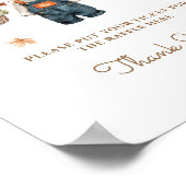 Windelpumpe Raffle Pumpkin Rustic Fall Baby Dusche Poster (Ecke)