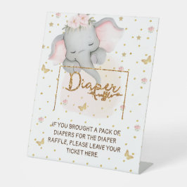 Windelraffinerie, die Elefantenrosa schläft Sockelschild