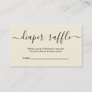 Windelraffle-Einsatz für Babyparty-Einladung Begleitkarte