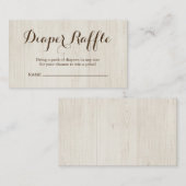 Windelraffle-Einsatz für Babyparty-Einladung Begleitkarte (Vorne/Hinten)